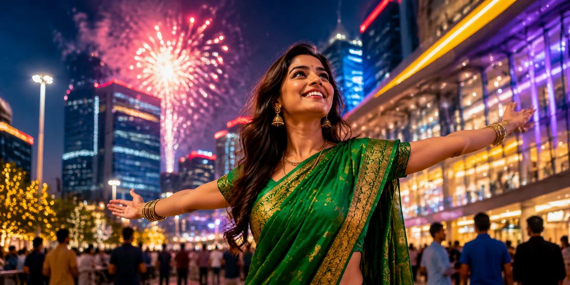 Indian woman enjoying sports betting app shows responsible gaming